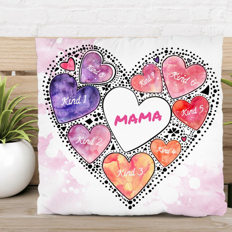 Hand aufs Herz (Für Mama) - Eltern-Kissen