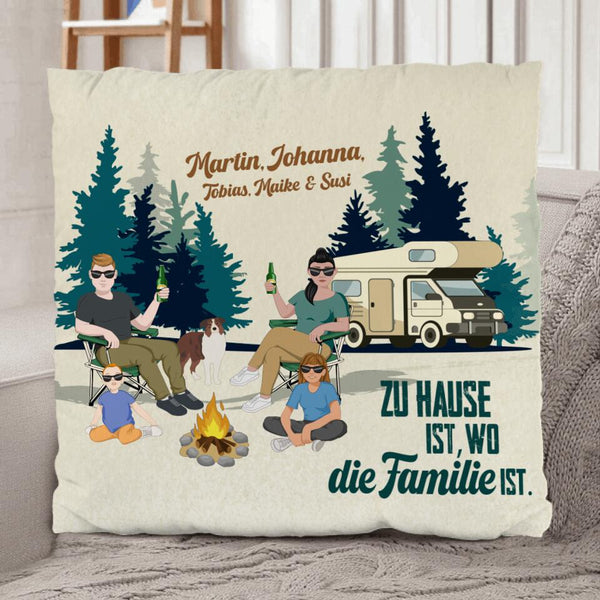 Camping Family - Familien-Kissen