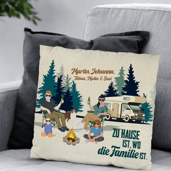 Camping Family - Familien-Kissen