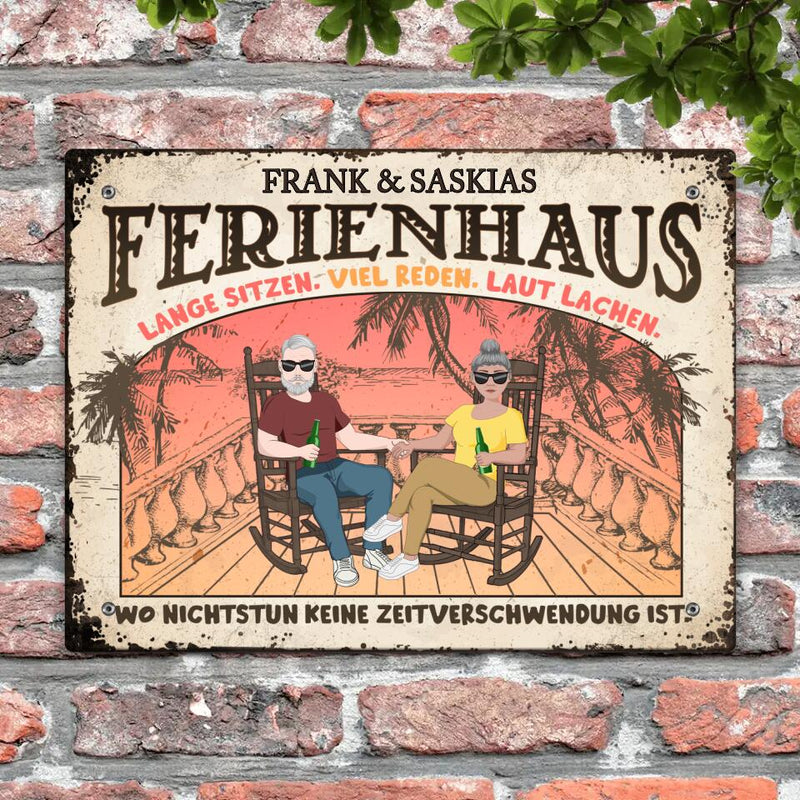 Unser Ferienhaus - Outdoor-Türschild