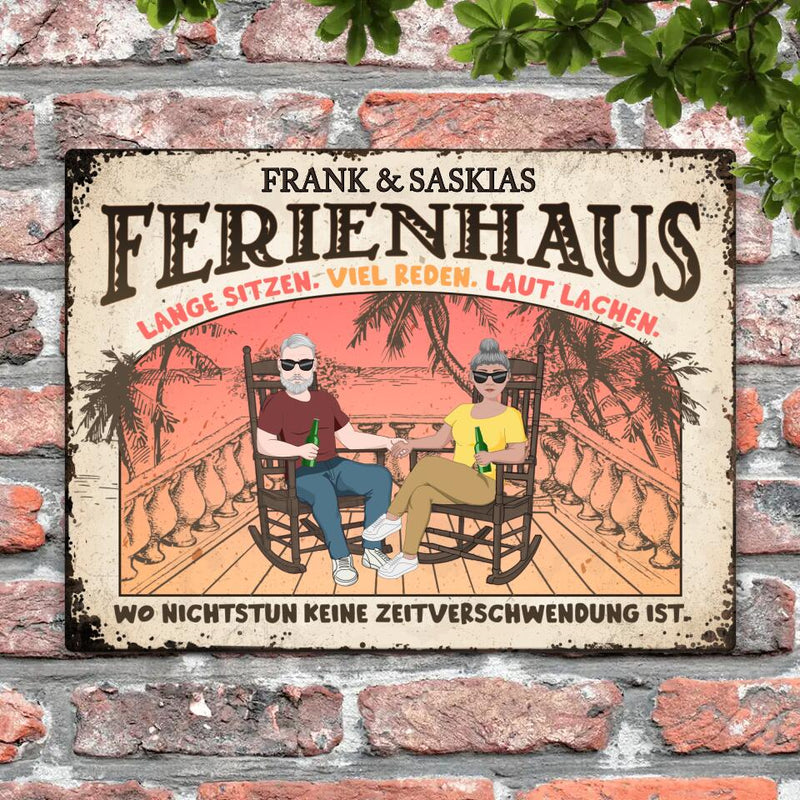 Unser Ferienhaus - Outdoor-Türschild