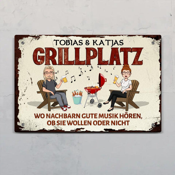 Grillzeit - Outdoor-Türschild