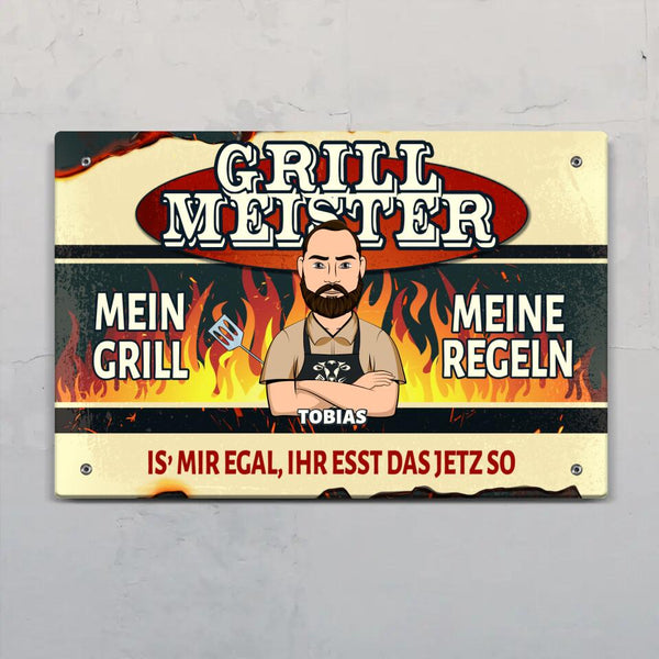 Für Meistergriller - Outdoor-Türschild