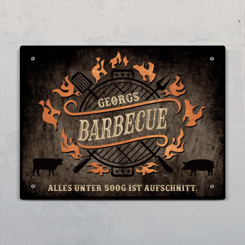 Barbecue - Outdoor-Türschild