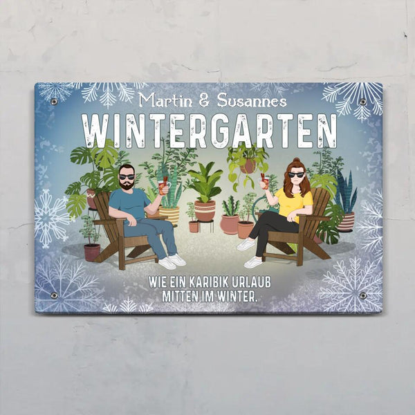 Unser Wintergarten - Indoor-Türschild