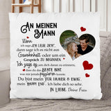 Mein Happy End (an ihn - Herzbild) - Paar-Kissen