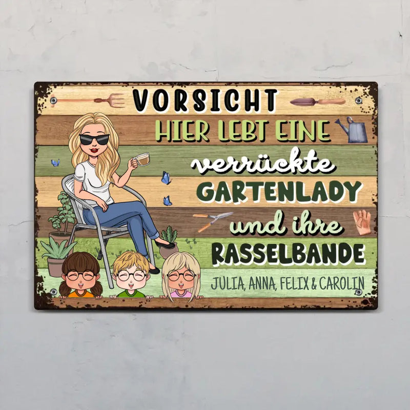 Vorsicht -  Familien-Türschild