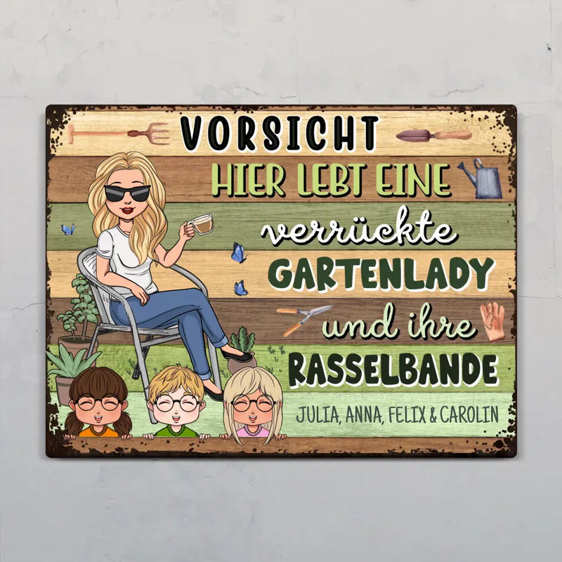 Vorsicht -  Familien-Türschild