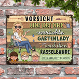 Vorsicht -  Familien-Türschild