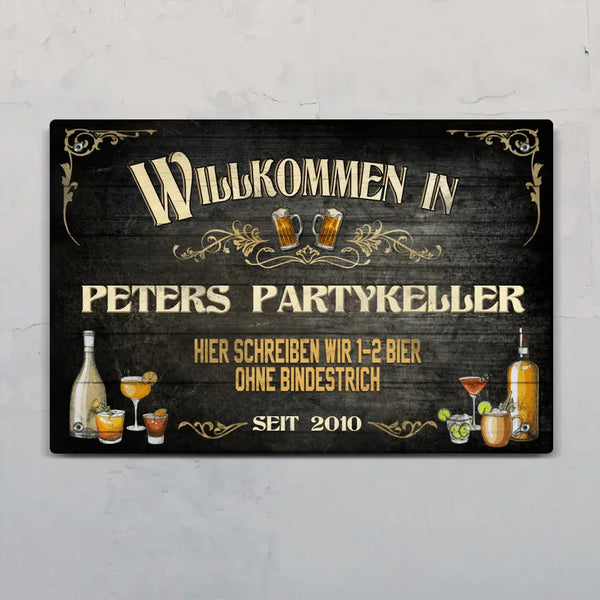 Dein Partykeller - Indoor-Türschild