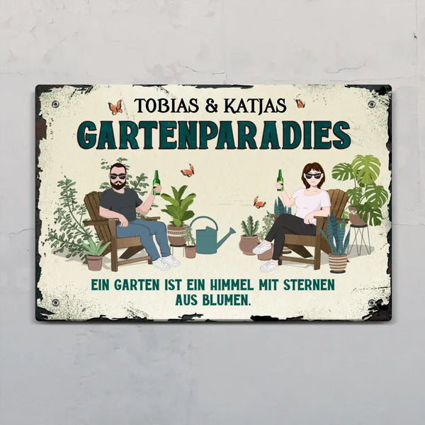 Unser Gartenparadies - Outdoor-Türschild