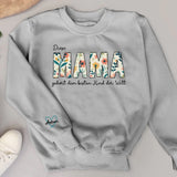 Beste Mama - Personalisierter Blumen-Sweater für Mama und Oma