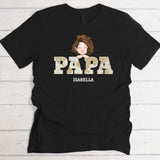 Papas Crew - Personalisiertes T-Shirt für Papa mit Kindergesichtern