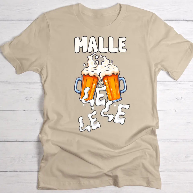 Malle le le le - Personalisiertes T-Shirt für Malle Party