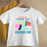 Ich bin nur wegen der Geschenke hier - Kinder-T-Shirt