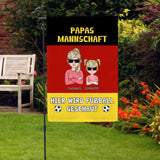 Papas Mannschaft - Personalisierte Gartenflagge zur Fußball EM für Fans