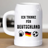 Trinken für Deutschland - Personalisierter Bierkrug zur Fußball EM 2024