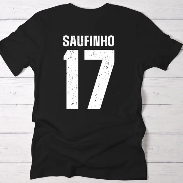 Saufinho - Personalisiertes T-Shirt für den Urlaub und für Trinkfreunde (schwarz/navy)