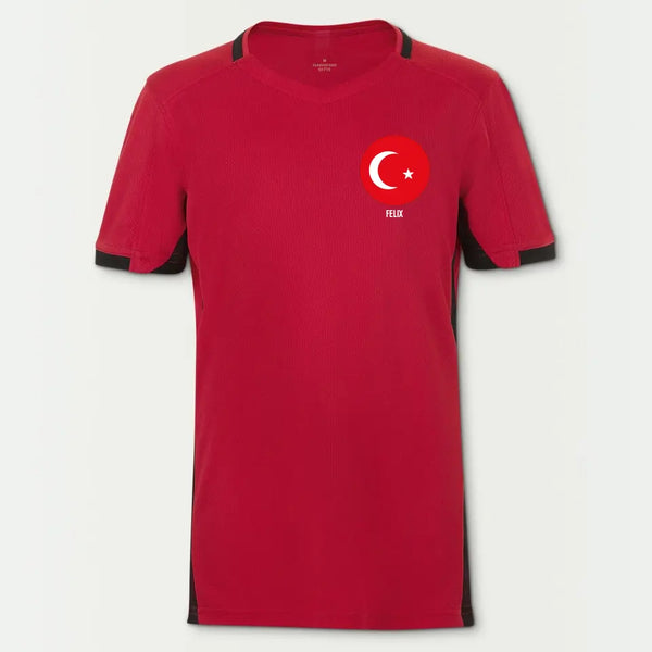 Fußballfieber - Personalisiertes Kinder Trikot für Türkei Fans zur Fussball EM 2024