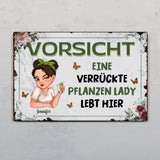 Pflanzen Mama - Personalisiertes Türschild für den Garten