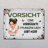 Pflanzen Mama - Personalisiertes Türschild für den Garten