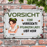 Pflanzen Mama - Personalisiertes Türschild für den Garten