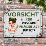 Pflanzen Mama - Personalisiertes Türschild für den Garten