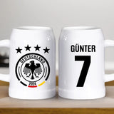 Fußballfieber - Personalisierter Bierkrug zur Fußball EM 2024