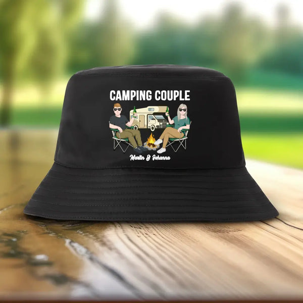 Camping Couple - Personalisierter Fischerhut für Camping Freunde