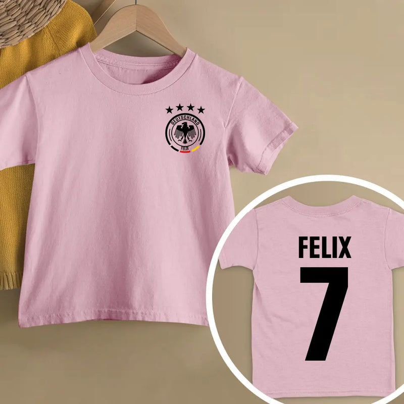 Fußballfieber - Personalisiertes Kinder T-Shirt zur EM 2024