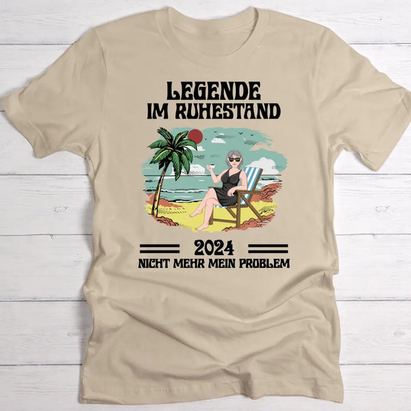 Legende im Ruhestand - Personalisiertes T-Shirt für Rentner