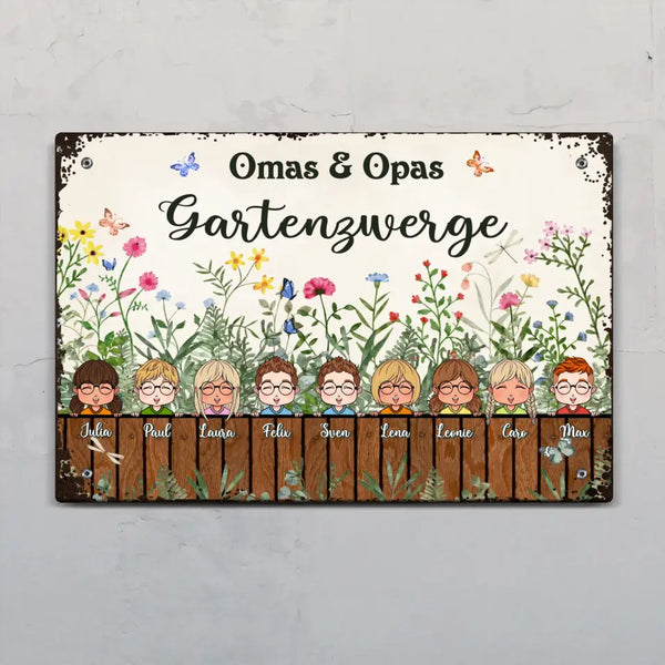 Omas & Opas Garten - Großeltern-Türschild
