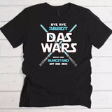 Möge der Ruhestand mit dir sein - Personalisiertes T-Shirt zur Rente für Sci Fi Fans