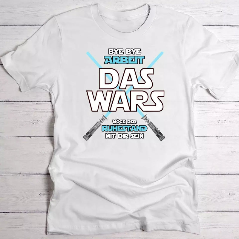 Möge der Ruhestand mit dir sein - Personalisiertes T-Shirt zur Rente für Sci Fi Fans