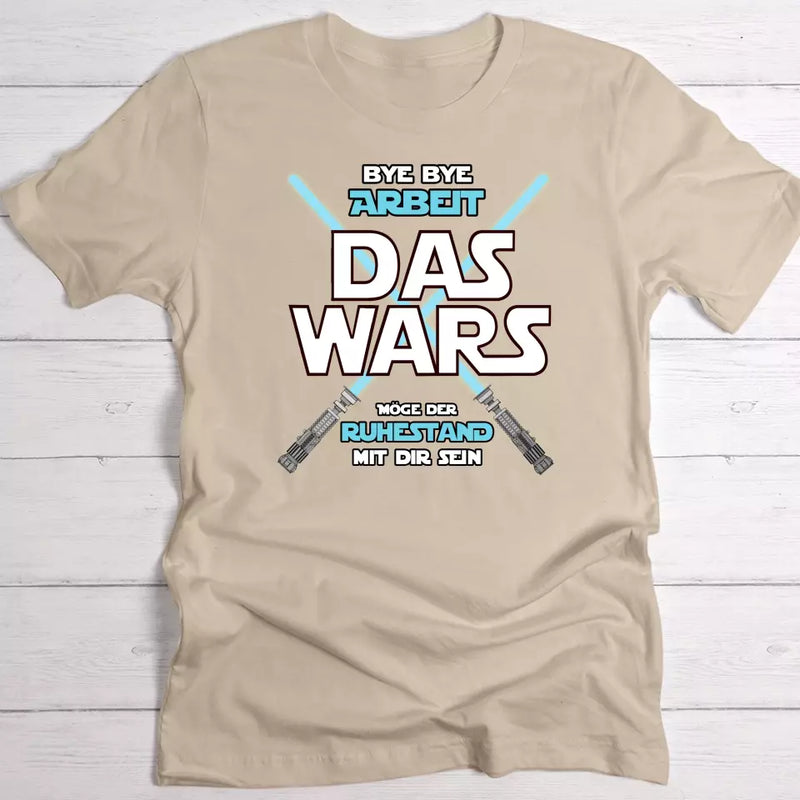 Möge der Ruhestand mit dir sein - Personalisiertes T-Shirt zur Rente für Sci Fi Fans