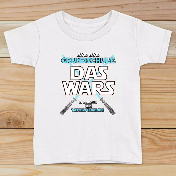 Bye Bye Grundschule - Personalisiertes T-Shirt zum Schulwechsel