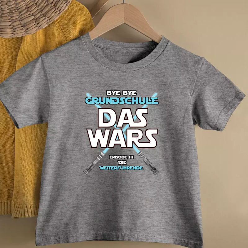 Bye Bye Grundschule - Personalisiertes T-Shirt zum Schulwechsel