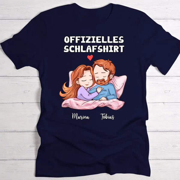 Offizielles Schlafshirt - Personalisiertes T-Shirt für Paare