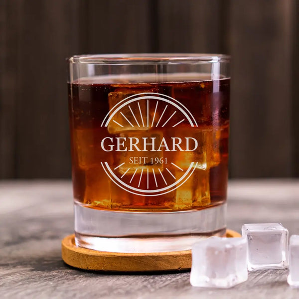 Initiale - Personalisiertes Whiskyglas und Whiskytumbler mit Name