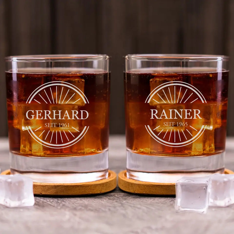 Initiale - Personalisiertes Whiskyglas und Whiskytumbler mit Name