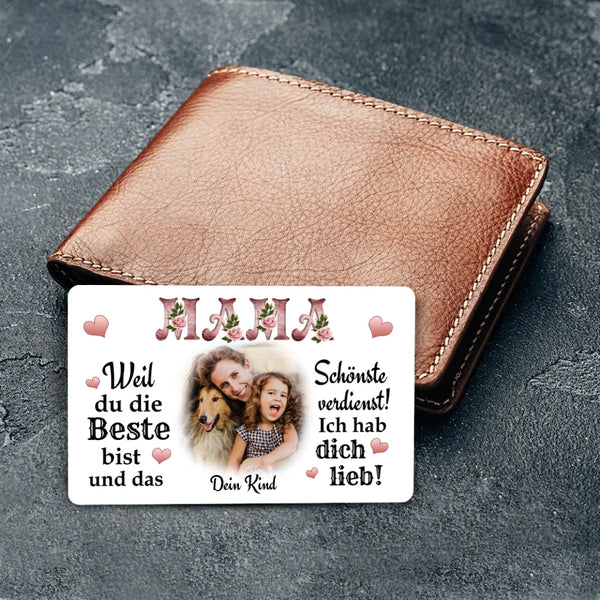 Personalisierbare Brieftascheneinlage mit deinem Design - gefertigt von Love & Faith