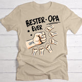 Bester Opa Ever - Individuelles T-Shirt für Opa mit Namen der Enkelkinder für Zusammenhalt