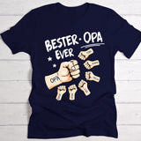 Bester Opa Ever - Individuelles T-Shirt für Opa mit Namen der Enkelkinder