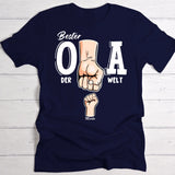 Bester Opa der Welt - Personalisiertes T-Shirt für Opa mit Namen der Enkelkinder