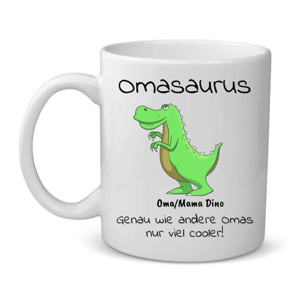 Omasaurus - Individuelle Tasse mit lustigem Motiv für Oma mit Enkeln