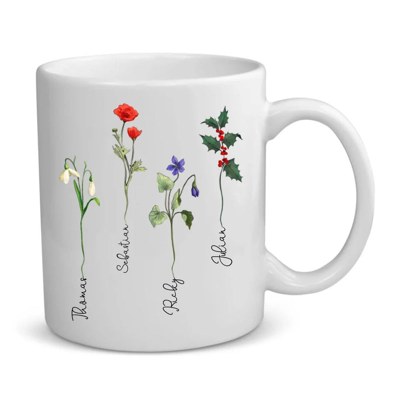 Mamas Garten - Personalisierte Tasse für Mama mit Namen der Kinder