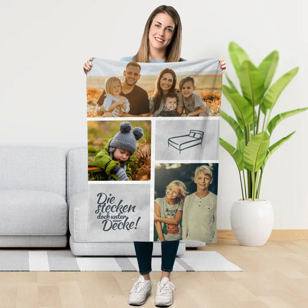 Personalisierte Kuscheldecke 70x100cm personalisierbar - gefertigt von Love & Faith