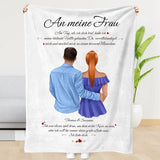 Personalisierte Kuscheldecke 150x200cm personalisierbar - gefertigt von Love & Faith