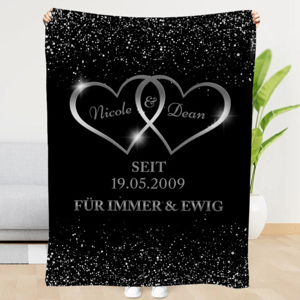 Personalisierte Kuscheldecke 150x200cm personalisierbar - gefertigt von Love & Faith