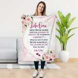 Personalisierte Kuscheldecke 70x100cm personalisierbar - gefertigt von Love & Faith